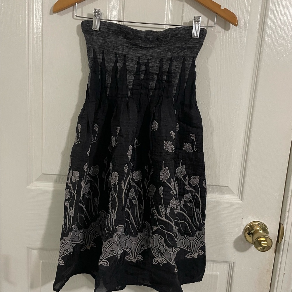 Elegant Black Floral Women's Skirt
